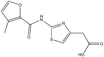 {2-[(3-methyl-2-furoyl)amino]-1,3-thiazol-4-yl}acetic acid Struktur