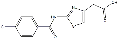 {2-[(4-chlorobenzoyl)amino]-1,3-thiazol-4-yl}acetic acid Struktur