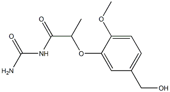 {2-[5-(hydroxymethyl)-2-methoxyphenoxy]propanoyl}urea Struktur