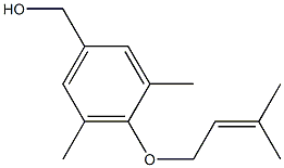 {3,5-dimethyl-4-[(3-methylbut-2-en-1-yl)oxy]phenyl}methanol Struktur