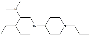 {3-ethyl-1-[(1-propylpiperidin-4-yl)amino]pentan-2-yl}dimethylamine Struktur