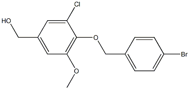 {4-[(4-bromophenyl)methoxy]-3-chloro-5-methoxyphenyl}methanol Struktur