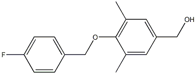 {4-[(4-fluorophenyl)methoxy]-3,5-dimethylphenyl}methanol Struktur