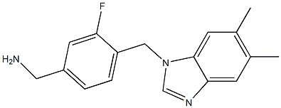 {4-[(5,6-dimethyl-1H-1,3-benzodiazol-1-yl)methyl]-3-fluorophenyl}methanamine Struktur