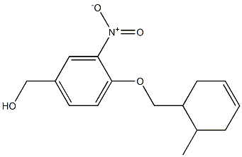 {4-[(6-methylcyclohex-3-en-1-yl)methoxy]-3-nitrophenyl}methanol Struktur