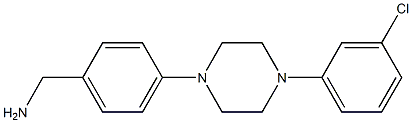 {4-[4-(3-chlorophenyl)piperazin-1-yl]phenyl}methanamine Struktur