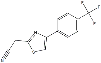 {4-[4-(trifluoromethyl)phenyl]-1,3-thiazol-2-yl}acetonitrile Struktur