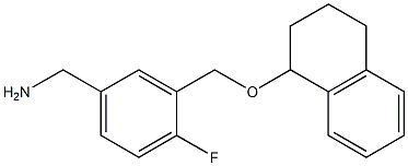 {4-fluoro-3-[(1,2,3,4-tetrahydronaphthalen-1-yloxy)methyl]phenyl}methanamine Struktur