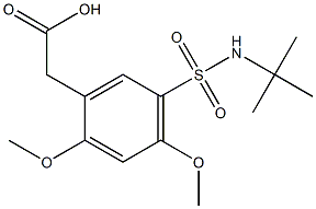 {5-[(tert-butylamino)sulfonyl]-2,4-dimethoxyphenyl}acetic acid Struktur