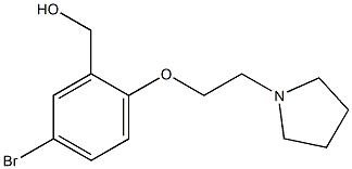 {5-bromo-2-[2-(pyrrolidin-1-yl)ethoxy]phenyl}methanol Struktur