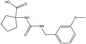 1-({[(3-methoxyphenyl)methyl]carbamoyl}amino)cyclopentane-1-carboxylic acid Struktur