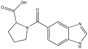 1-(1H-benzimidazol-5-ylcarbonyl)pyrrolidine-2-carboxylic acid Struktur