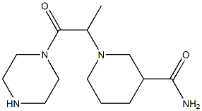 1-(1-methyl-2-oxo-2-piperazin-1-ylethyl)piperidine-3-carboxamide Struktur