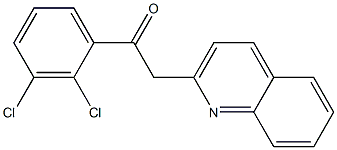 1-(2,3-dichlorophenyl)-2-(quinolin-2-yl)ethan-1-one Struktur