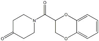 1-(2,3-dihydro-1,4-benzodioxin-2-ylcarbonyl)piperidin-4-one Struktur