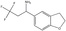 1-(2,3-dihydro-1-benzofuran-5-yl)-3,3,3-trifluoropropan-1-amine Struktur