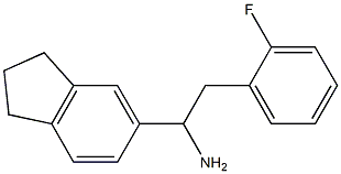 1-(2,3-dihydro-1H-inden-5-yl)-2-(2-fluorophenyl)ethan-1-amine Struktur