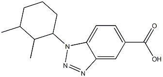 1-(2,3-dimethylcyclohexyl)-1H-1,2,3-benzotriazole-5-carboxylic acid Struktur