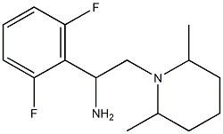 1-(2,6-difluorophenyl)-2-(2,6-dimethylpiperidin-1-yl)ethanamine Struktur