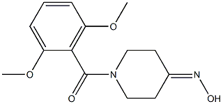 1-(2,6-dimethoxybenzoyl)piperidin-4-one oxime Struktur