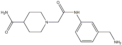 1-(2-{[3-(aminomethyl)phenyl]amino}-2-oxoethyl)piperidine-4-carboxamide Struktur