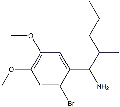 1-(2-bromo-4,5-dimethoxyphenyl)-2-methylpentan-1-amine Struktur