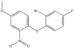 1-(2-bromo-4-fluorophenoxy)-4-methoxy-2-nitrobenzene Struktur