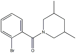 1-(2-bromobenzoyl)-3,5-dimethylpiperidine Struktur