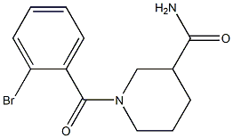 1-(2-bromobenzoyl)piperidine-3-carboxamide Struktur