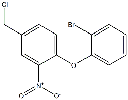 1-(2-bromophenoxy)-4-(chloromethyl)-2-nitrobenzene Struktur