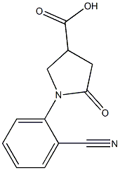 1-(2-cyanophenyl)-5-oxopyrrolidine-3-carboxylic acid Struktur