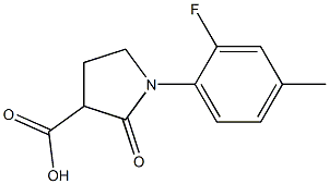 1-(2-fluoro-4-methylphenyl)-2-oxopyrrolidine-3-carboxylic acid Struktur