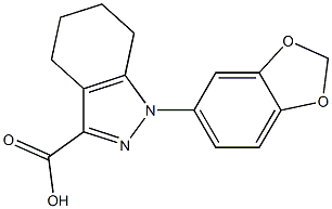 1-(2H-1,3-benzodioxol-5-yl)-4,5,6,7-tetrahydro-1H-indazole-3-carboxylic acid Struktur