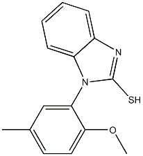 1-(2-methoxy-5-methylphenyl)-1H-1,3-benzodiazole-2-thiol Struktur