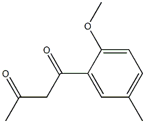 1-(2-methoxy-5-methylphenyl)butane-1,3-dione Struktur