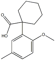 1-(2-methoxy-5-methylphenyl)cyclohexane-1-carboxylic acid Struktur