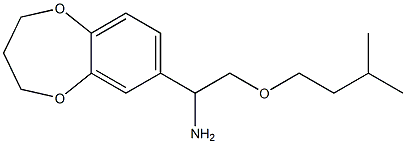 1-(3,4-dihydro-2H-1,5-benzodioxepin-7-yl)-2-(3-methylbutoxy)ethan-1-amine Struktur