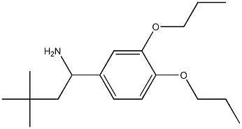 1-(3,4-dipropoxyphenyl)-3,3-dimethylbutan-1-amine Struktur