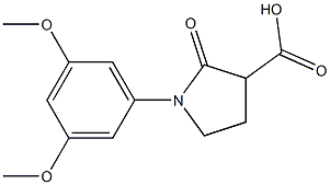 1-(3,5-dimethoxyphenyl)-2-oxopyrrolidine-3-carboxylic acid Struktur