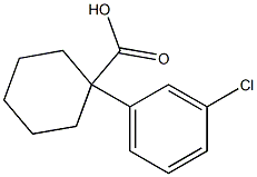 1-(3-chlorophenyl)cyclohexane-1-carboxylic acid Struktur