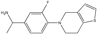 1-(3-fluoro-4-{4H,5H,6H,7H-thieno[3,2-c]pyridin-5-yl}phenyl)ethan-1-amine Struktur