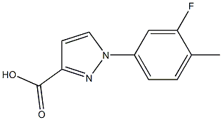 1-(3-fluoro-4-methylphenyl)-1H-pyrazole-3-carboxylic acid Struktur