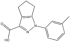 1-(3-methylphenyl)-1,4,5,6-tetrahydrocyclopenta[c]pyrazole-3-carboxylic acid Struktur