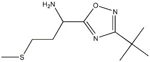 1-(3-tert-butyl-1,2,4-oxadiazol-5-yl)-3-(methylsulfanyl)propan-1-amine Struktur