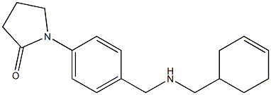 1-(4-{[(cyclohex-3-en-1-ylmethyl)amino]methyl}phenyl)pyrrolidin-2-one Struktur