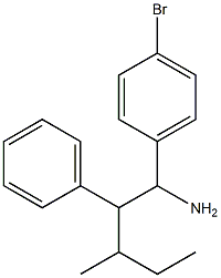 1-(4-bromophenyl)-3-methyl-2-phenylpentan-1-amine Struktur