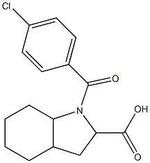 1-(4-chlorobenzoyl)octahydro-1H-indole-2-carboxylic acid Struktur