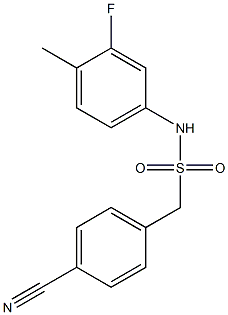 1-(4-cyanophenyl)-N-(3-fluoro-4-methylphenyl)methanesulfonamide Struktur