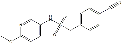 1-(4-cyanophenyl)-N-(6-methoxypyridin-3-yl)methanesulfonamide Struktur