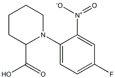 1-(4-fluoro-2-nitrophenyl)piperidine-2-carboxylic acid Struktur